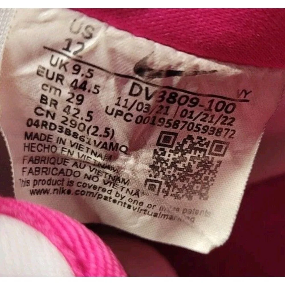 Size 12 - Nike Air Force 1 '07 LX Dragon Fruit Women's Shoes Pink White